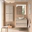 Mueble de baño Noja suspendido 2 cajones sobre encimera natural de Salgar